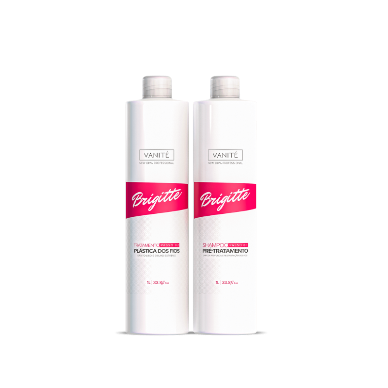 Kit Escova Progressiva Brigitte | Shampoo + Ativo 1000ml