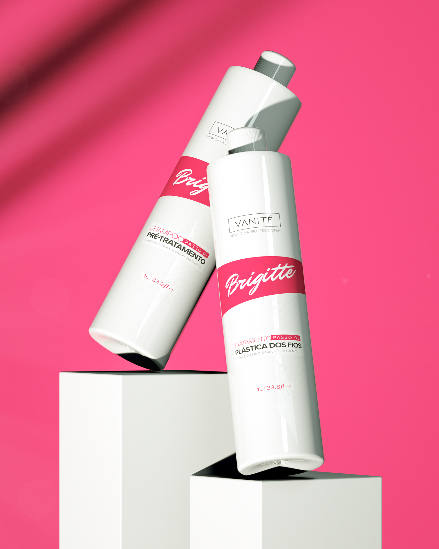 3 Kit Escova Progressiva Brigitte | Shampoo + Ativo 1000ml