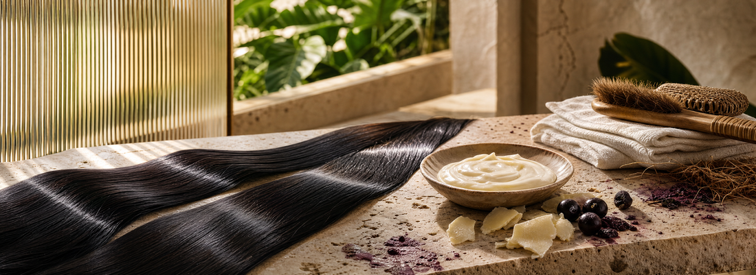 Cabelo liso e brilhante após progressiva brasileira sem formol em salão profissional