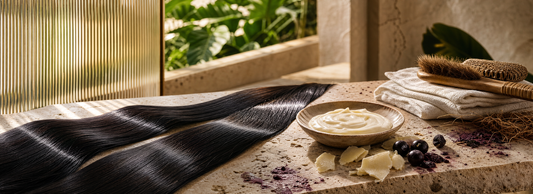 Cabelo liso e brilhante após progressiva brasileira sem formol em salão profissional
