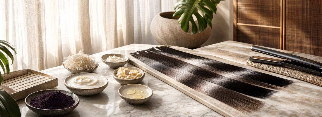 Cabelo liso e brilhante após progressiva brasileira sem formol em salão profissional