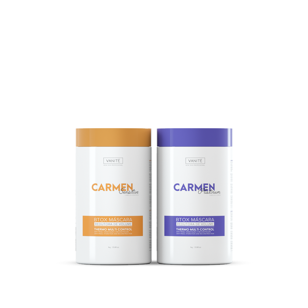 Kit Btox Carmen Sensitive + Platinum 1kg Thermo Control Quaternizado