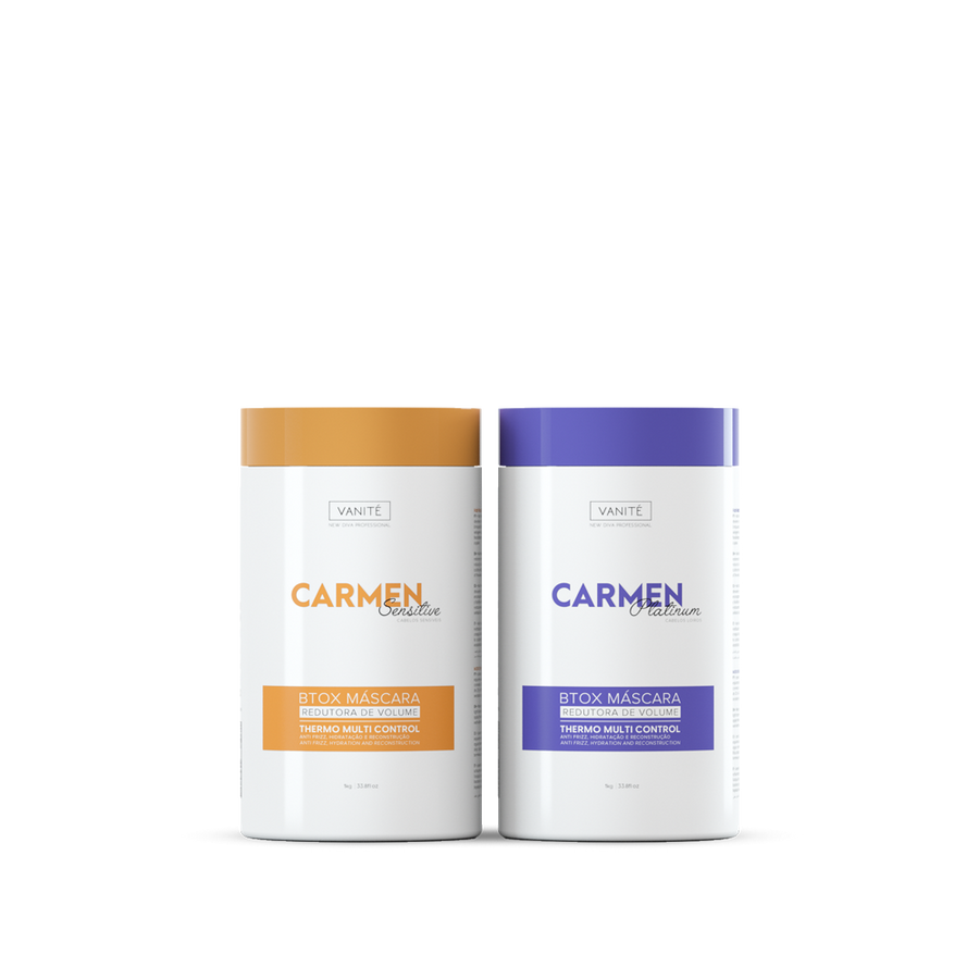 Kit Btox Carmen Sensitive + Platinum 1kg Thermo Control Quaternizado