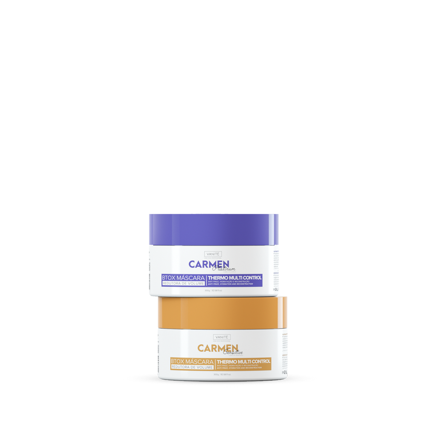 Kit Btox Carmen Sensitive + Platinum 300g Thermo Control Quaternizado