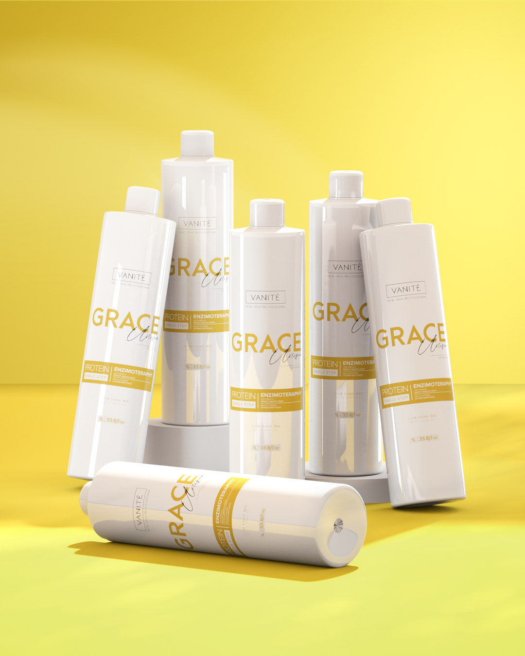 6 Unidades Grace Enzimoteraphy Unique 1000ml