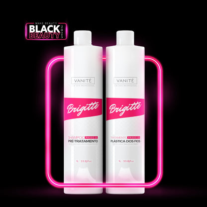 Kit Escova Progressiva Brigitte | Shampoo + Ativo 1000ml