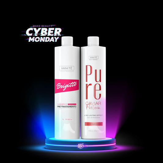 Kit Pure caviar + Shampoo Anti resíduos Brigitte 1000ml