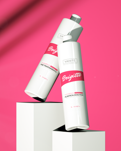 3 Kit Escova Progressiva Brigitte | Shampoo + Ativo 1000ml