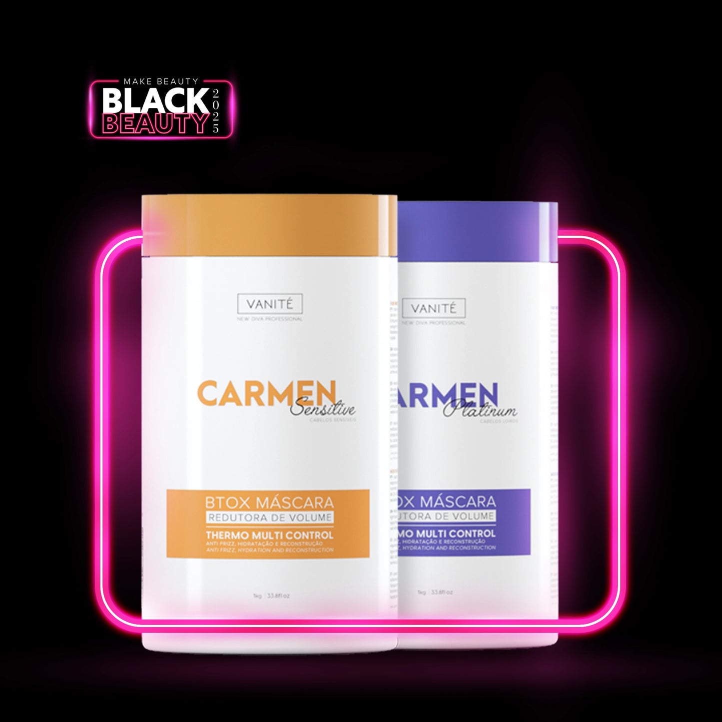 Kit Btox Carmen Sensitive + Platinum 1kg Thermo Control Quaternizado