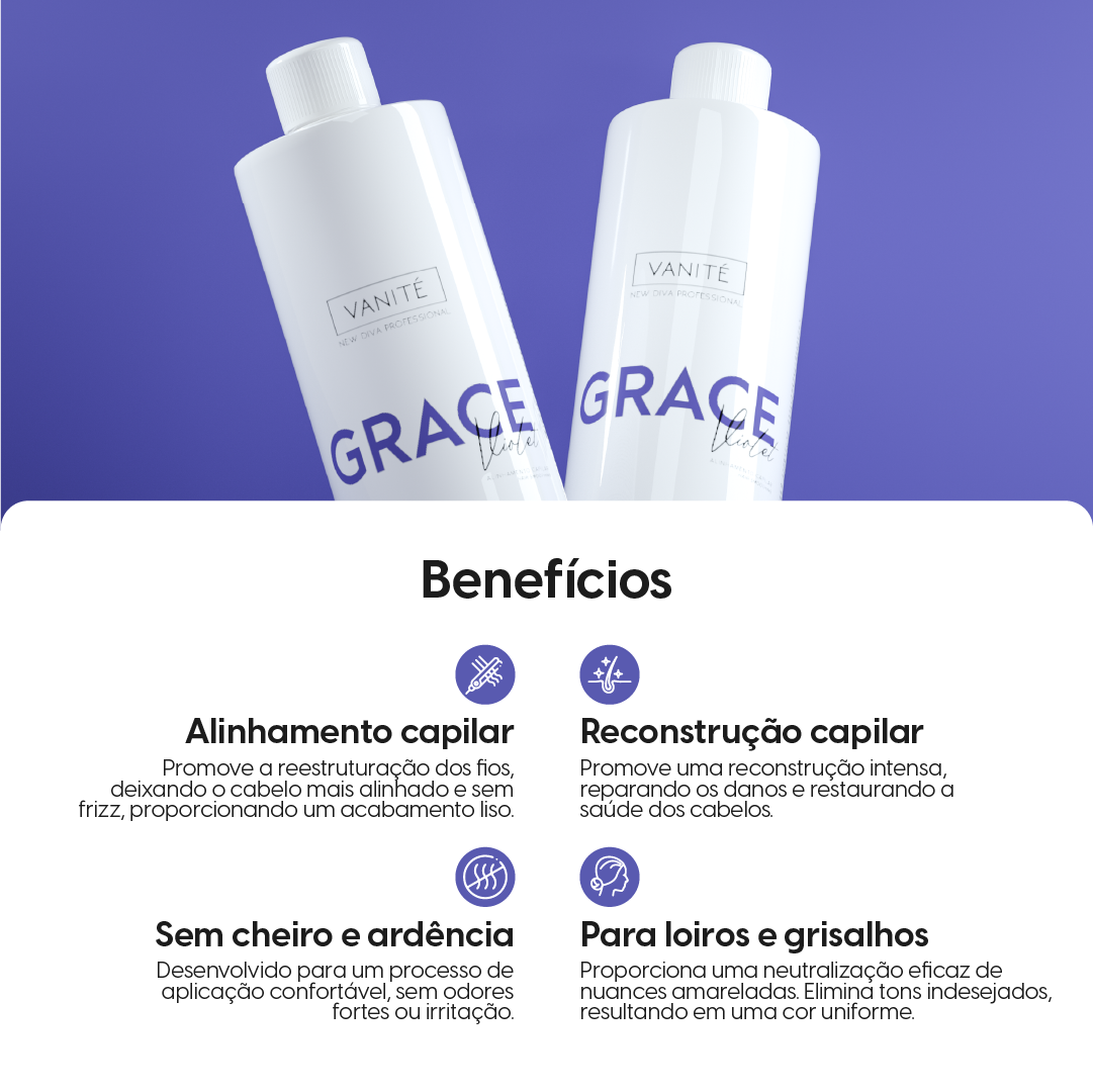 3 Unidades Grace Unique 1000ml + 3 Unidades Grace Violet 1000ml