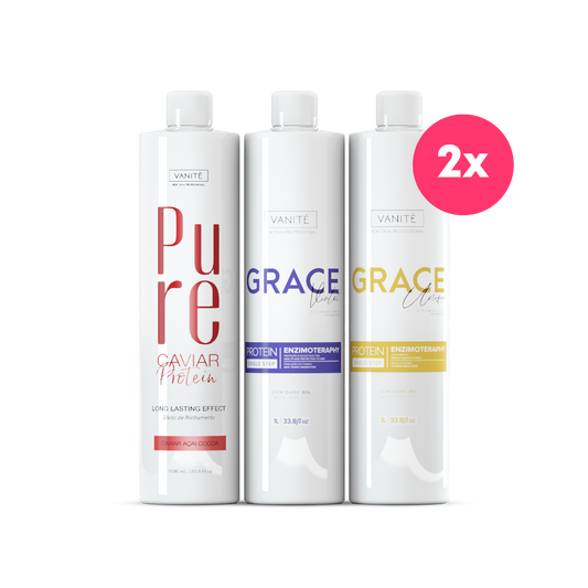 2 Grace Unique 1000ml + 2 Grace Violet 1000ml + 2 Pure Caviar 1000ml