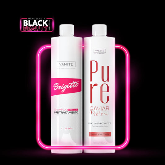 Kit Pure caviar + Shampoo Anti resíduos Brigitte 1000ml